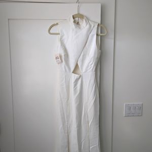 Fame and Partners white cutout gown - NWT